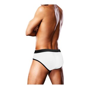 Prowler Badeslip weiß mit bunten Prowler Tatzenlogo...