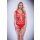 Baci Corset Front Lace Mini Dress Red Onesize - Queensize