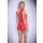 Baci Corset Front Lace Mini Dress Red Onesize - Queensize
