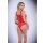 Baci Jacquard Bodysuit Red Onesize - Queensize
