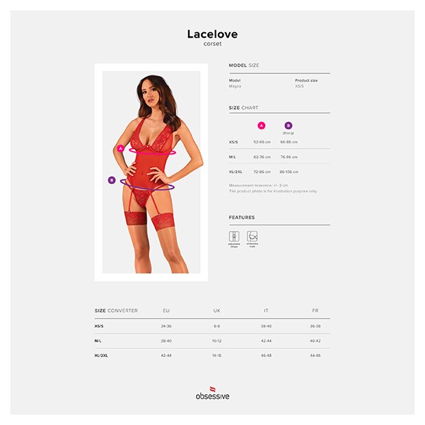Obsessive Lacelove corset XS/S - XL/XXL