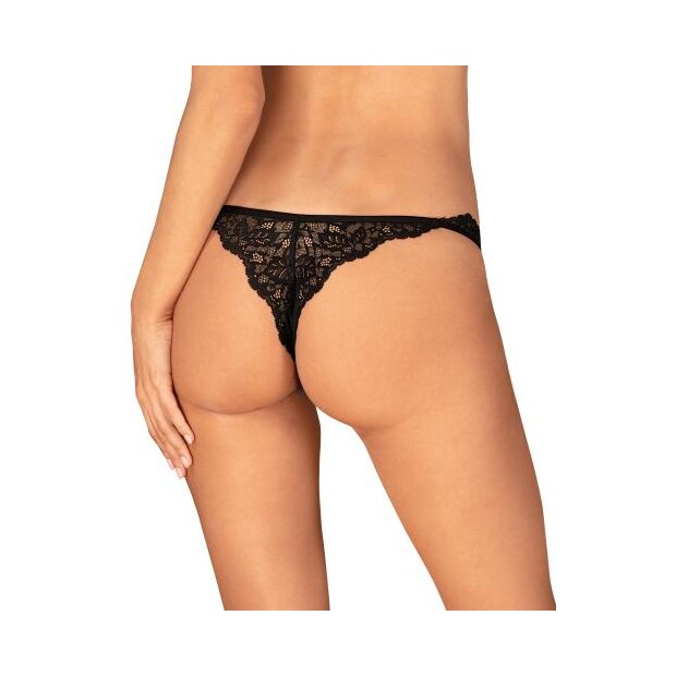 Bellastia Lace Thong - Black - XS/S - XL/XXL