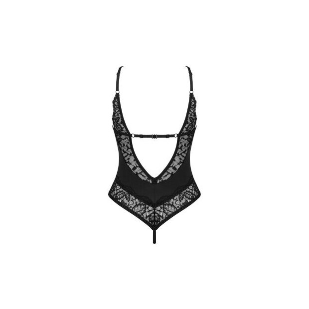 Bellastia Crotchless Teddy - Black XS/S - XL/XXL