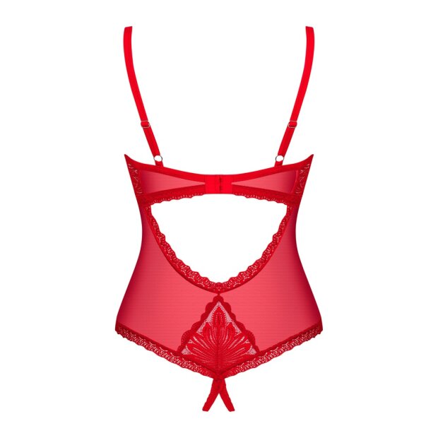 Obsessive Chilisa Body mit Ouvert String rot XS/S - XL/XXL