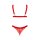 Obsessive Elianes Set BH und String mit Spitze rot XS/S - XL/XXL