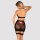 Obsessive Rosenty Set Neckholder-Top & Straps-Minirock rot, schwarz XS/S - XL/XXL