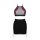 Obsessive Rosenty Set Neckholder-Top & Straps-Minirock rot, schwarz XS/S - XL/XXL