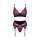 Obssesive Rosenty Set BH Strapsgurt & String rot, schwarz XS/S - XL/XXL