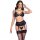 Chilirose Bra Set + Thong + Stockings Black S - XL