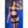 Chilirose Bra Set + Thong + Stockings Black S - XL