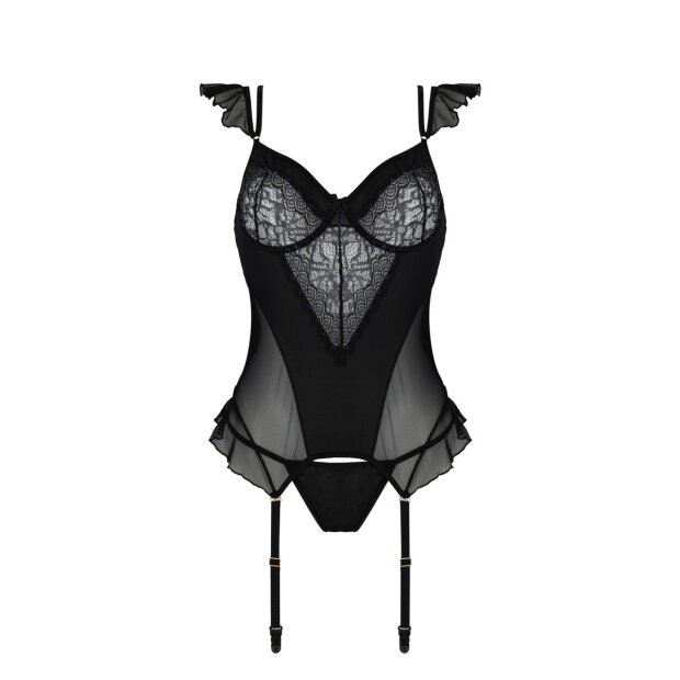 Casmir Kitasana corset & thong black-purple S/M - XXL/3XL