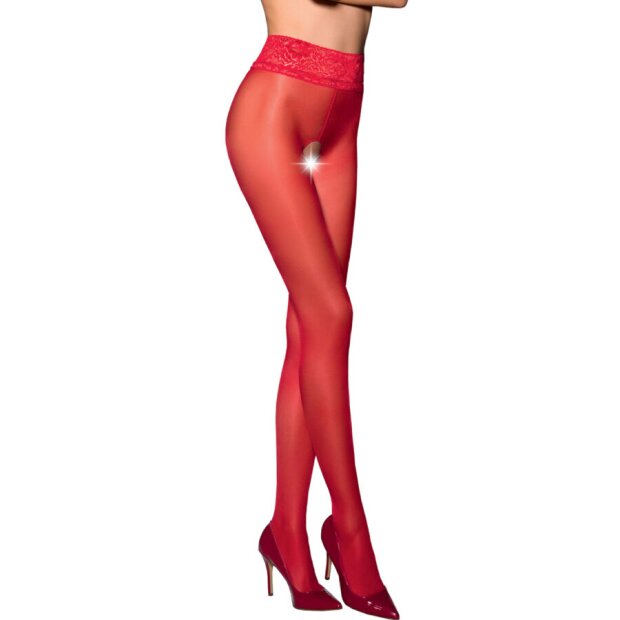 Passion Tiopen 008 Stocking Red (30 DEN) XS/S - M/L