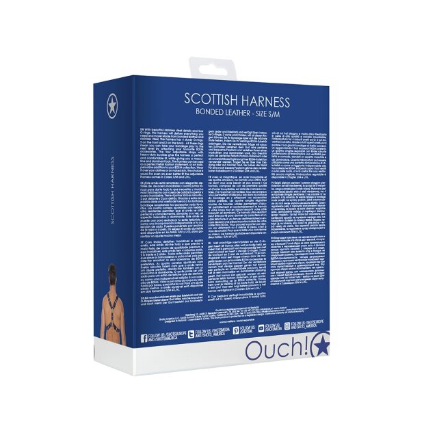 Shots Schottisches Ledergeschirr blau S/M - L/XL