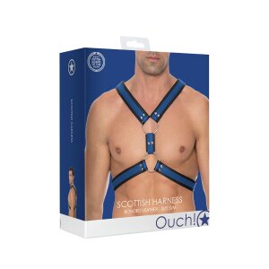 Shots Schottisches Ledergeschirr blau S/M - L/XL
