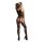 Netz-Strapsbody mit Spitze schwarz Onesize - Queensize