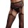 Suspender Rhinestone Pantyhose Black Onesize - Queensize