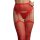 Suspender Rhinestone Pantyhose Red Onesize - Queensize