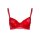 Demi bra with floral lace Red - 75C - 85D