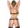 Unlined bra set with garter Black - S/M - L/XL