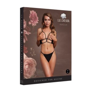 Le Désir Open Cup Triangle Bra with Lace and...