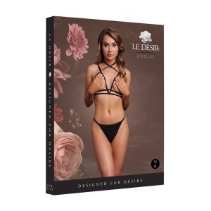 Le Désir Open Cup Triangle Bra with Neck Strap and...