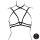 Le Désir Open Cup Triangle Bra with Neck Strap and Adjustable Sliders Black Onesize - Queensize