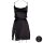 Le Désir Open Back Silk Dress with Criss Cross Details and Slit Black Onesize - Queensize
