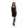 Le Désir Open Back Silk Dress with Criss Cross Details and Slit Black Onesize - Queensize