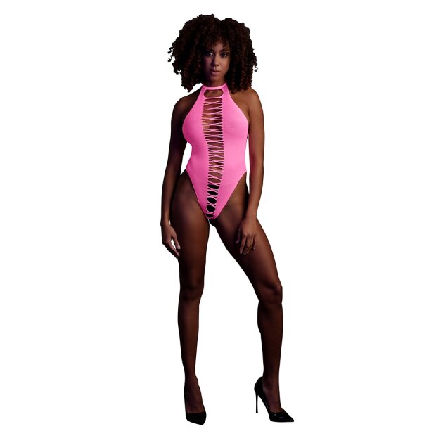 Shots Ouch! UV-Neon Body mit Cut Outs pink Onesize - Queensize