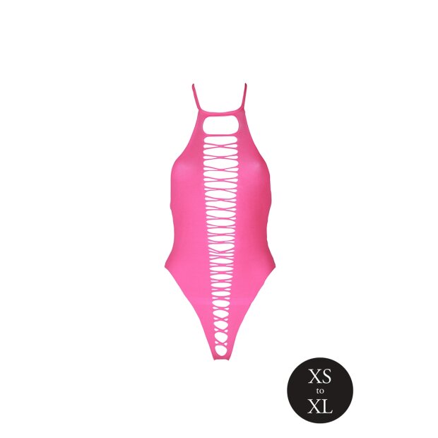 Shots Ouch! UV-Neon Body mit Cut Outs pink Onesize - Queensize