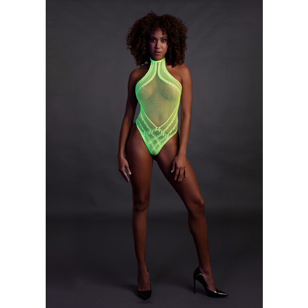 Shots Ouch! UV-Neon Body mit Neckholder grün Onesize - Queensize