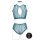 Duo Net Key-Hole Bra Set - Blue Onesize - Queensize