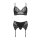 Christine 3 pc Lingerie-set Sanne -black animal S - XL