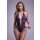 Christine Lace open crotch body Renee- purple S/M - L/XL