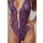 Christine Lace open crotch body Renee- purple S/M - L/XL