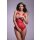 Christine Wetlook Body with open crotch/cups Mistique red S/M - L/XL