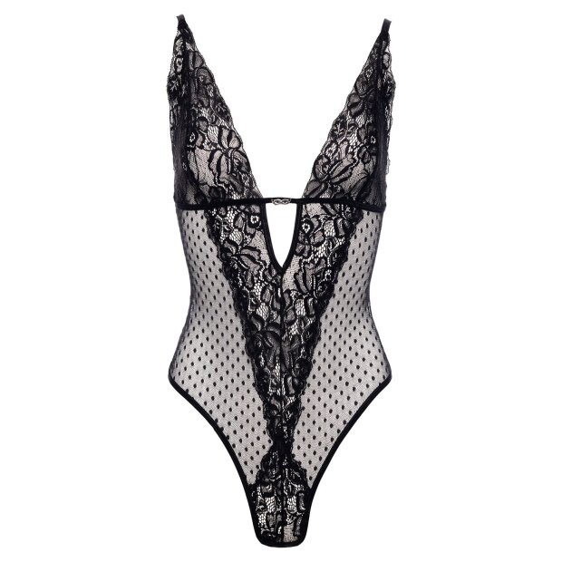 Christine Sensual open crotch body Dewi- black - S/M - XXL