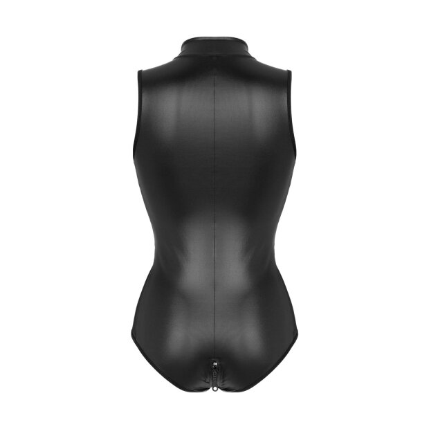 Christine Wetlook 2-way zipper body Xenna - black S - XXL