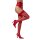 Christine Suspender Stocking - Red - S/M - L/XL