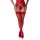 Christine Suspender Stocking - Red - S/M - L/XL