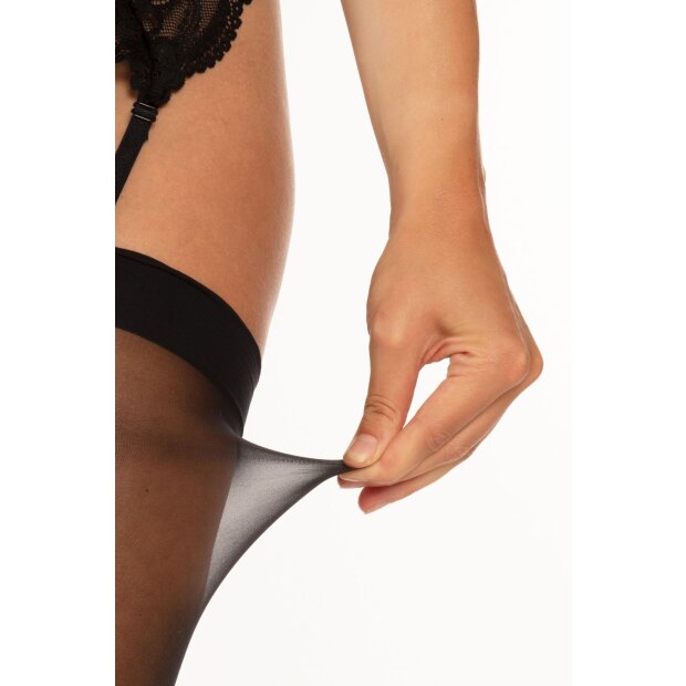Christine Suspender stockings anti-ladder Glorious - black - S/M - L/XL