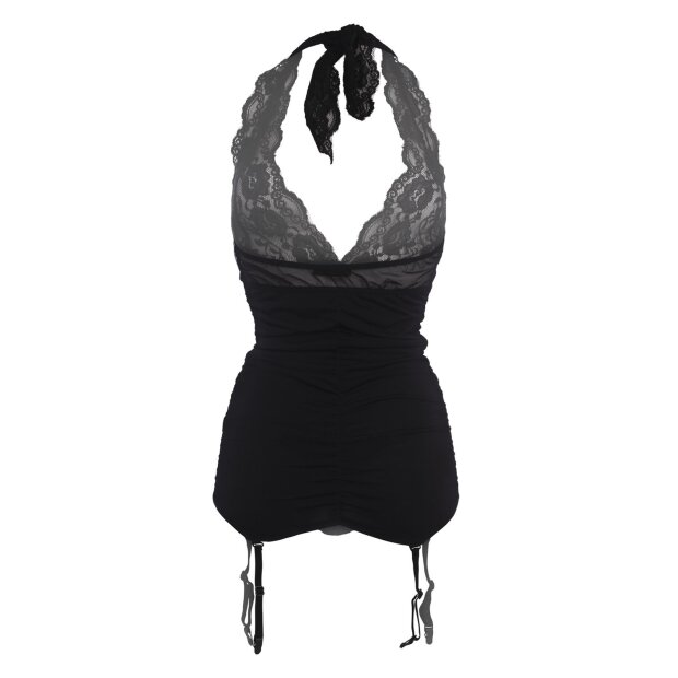 Christine Catchy Cabaret Suspendertop-Set - black - S - XXL
