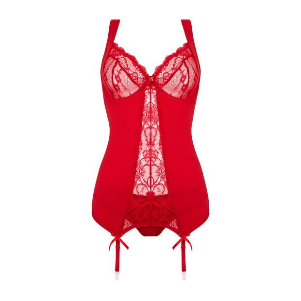 Christine 2-pc Suspendertop set Marzia - red  - S/M - L/XL