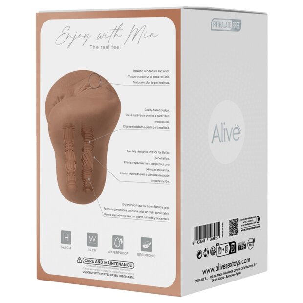 Alive Mia Super Masturbator 860 g 14,6 cm Hellbraun