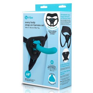 B-Vibe Every Body harnais strap-on avec gode multicolore...