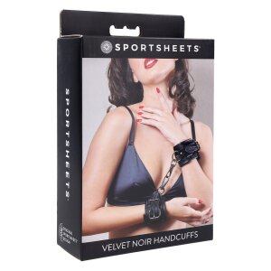 Sportsheets Velvet Noir Handcuffs