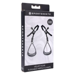 Sportsheets Velvet Noir Tuggable Nipple Clamps