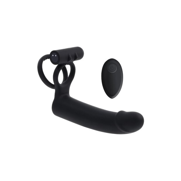 Evolved Gender X Dildo mit Penisring Schwarz 20 cm Ø 3,8 cm