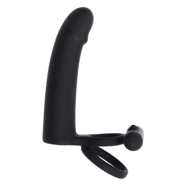 Evolved Gender X Dildo mit Penisring Schwarz 20 cm Ø 3,8 cm