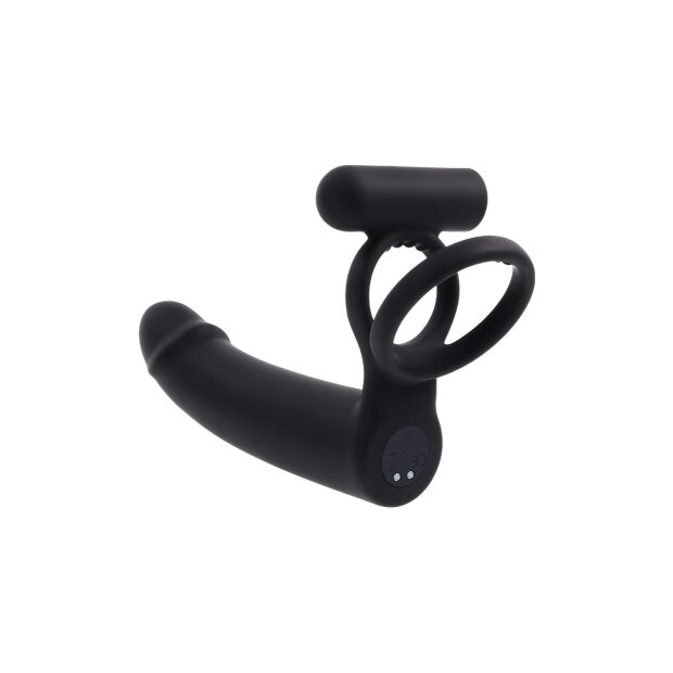 Evolved Gender X Dildo mit Penisring Schwarz 20 cm Ø 3,8 cm